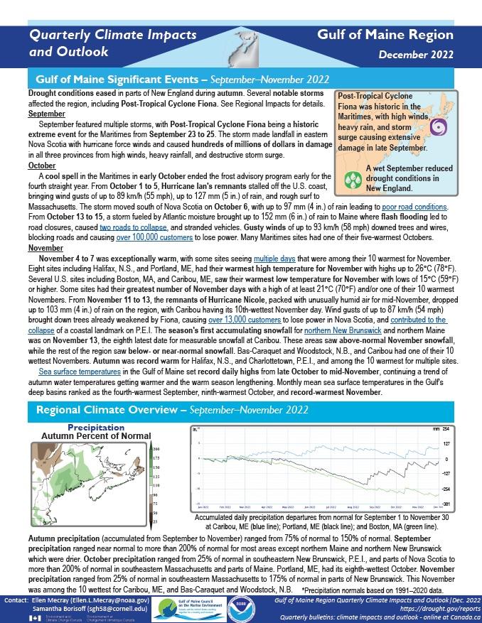 Quarterly Climate Impacts And Outlook For The Gulf Of Maine Region December 2022 8753